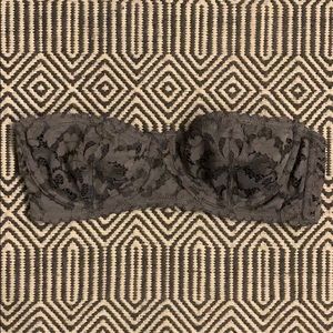 Free People gray lace balconette bra